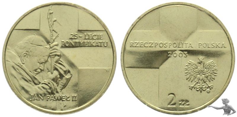 Polen 2 Zloty 2003 Jan Pawel II. | Johannes Paul II.